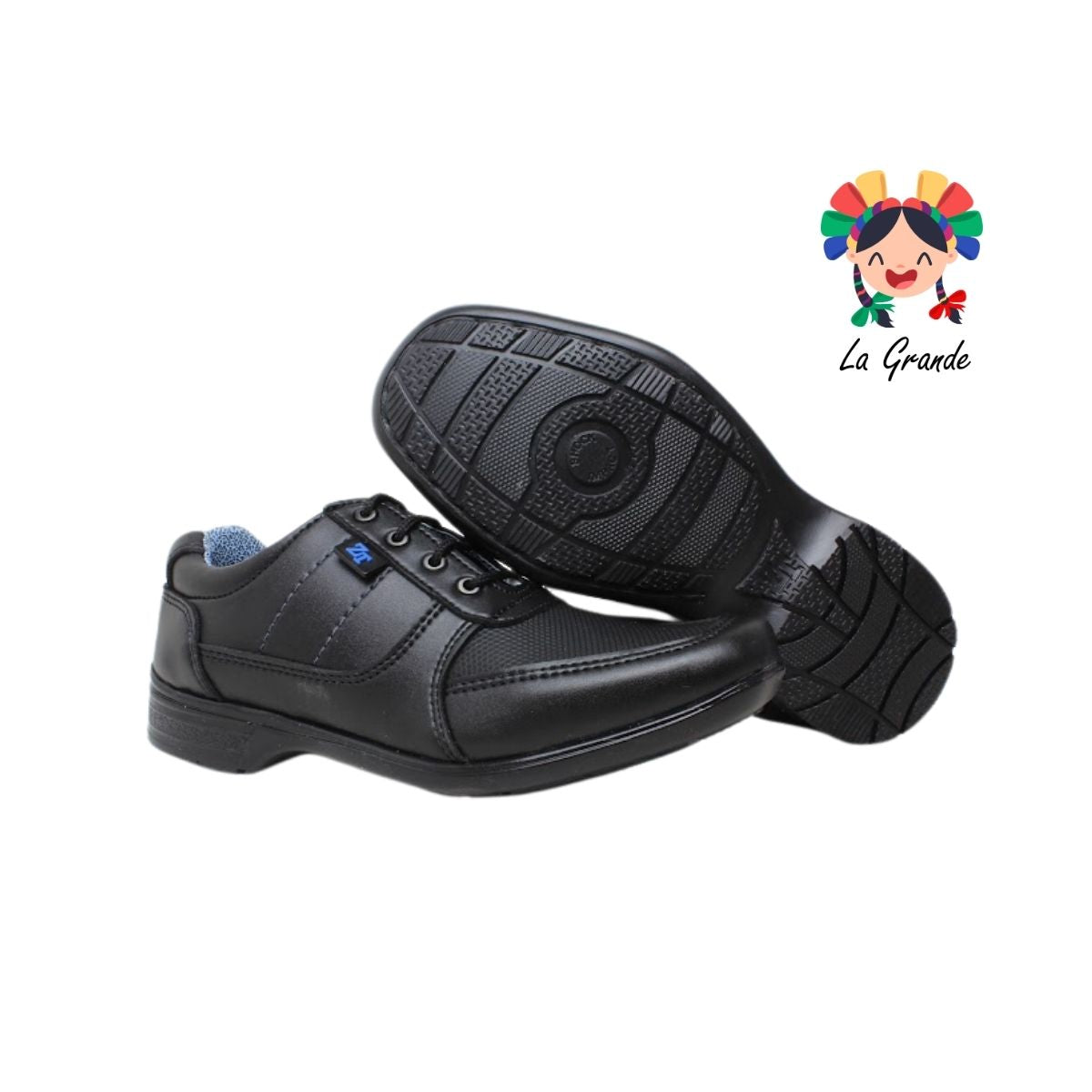 505 ZITRO Negro Sint Zapato Escolar para Joven y Caballero