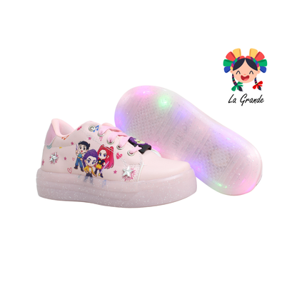 TL506 DANIELS Petalo Tenis Casual con Luces para Niña