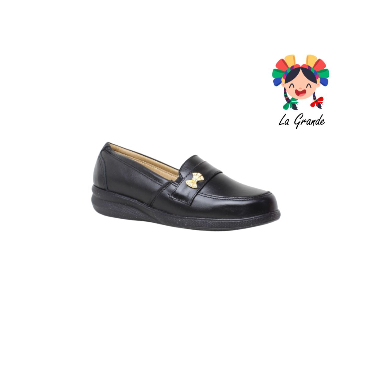 507 DULCE DAMITA Negro Piel Zapato Casual tipo Mocasin para Dama
