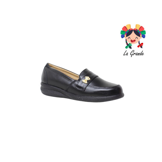 507 DULCE DAMITA Negro Piel Zapato Casual tipo Mocasin para Dama