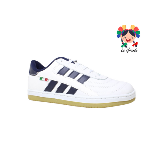 507 HALCON Blanco Marino Sint Tenis Causal para Dama,Joven y Caballero