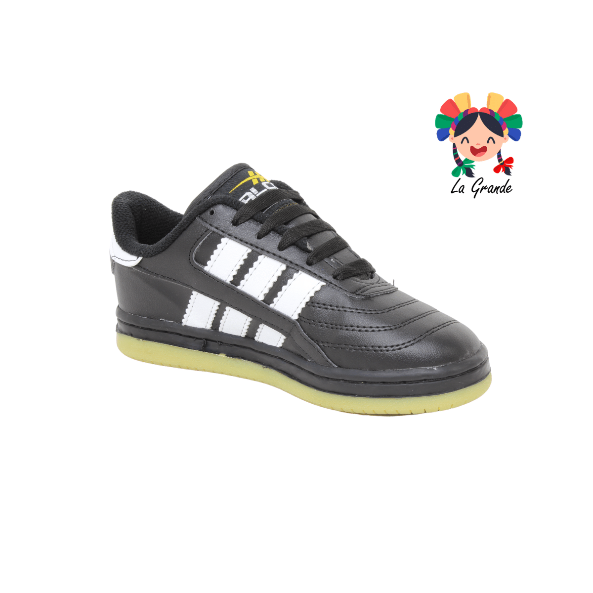 507 HALCON Negro Blanco Sint Tenis Casual para Dama, Joven y Caballero
