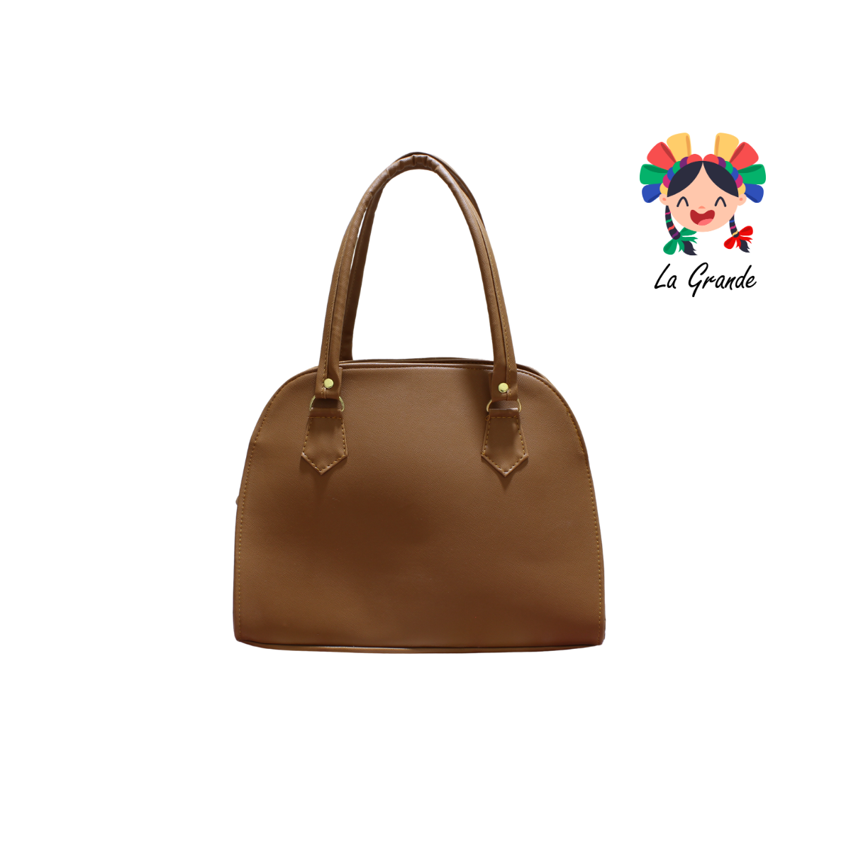 070 TONY Bolsa Camel con Triangulos Enfrente Casual para Dama