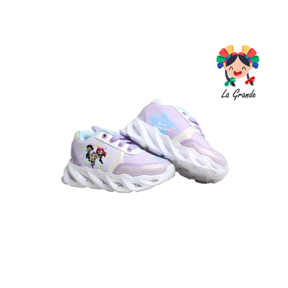 22024 Huntri ROJO ARANDANO Lila Cielo Sint Tenis Casual con Luz Led para Niña