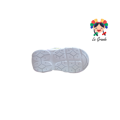 133 DINO ON KIDS Bco Cielo Lila Sint Tenis Casual con Luz Led para Niña