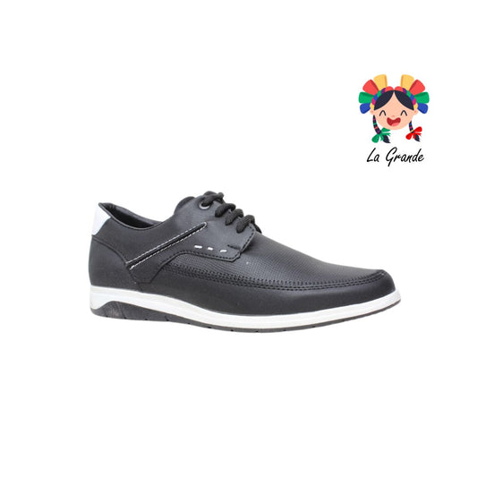 5104 NOZIVO Negro Blanco Sint Zapato Casual para Joven y Caballero