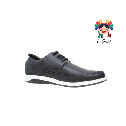 5104 NOZIVO Negro Blanco Sint Zapato Casual para Joven y Caballero