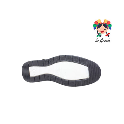 5104 NOZIVO Negro Blanco Sint Zapato Casual para Joven y Caballero