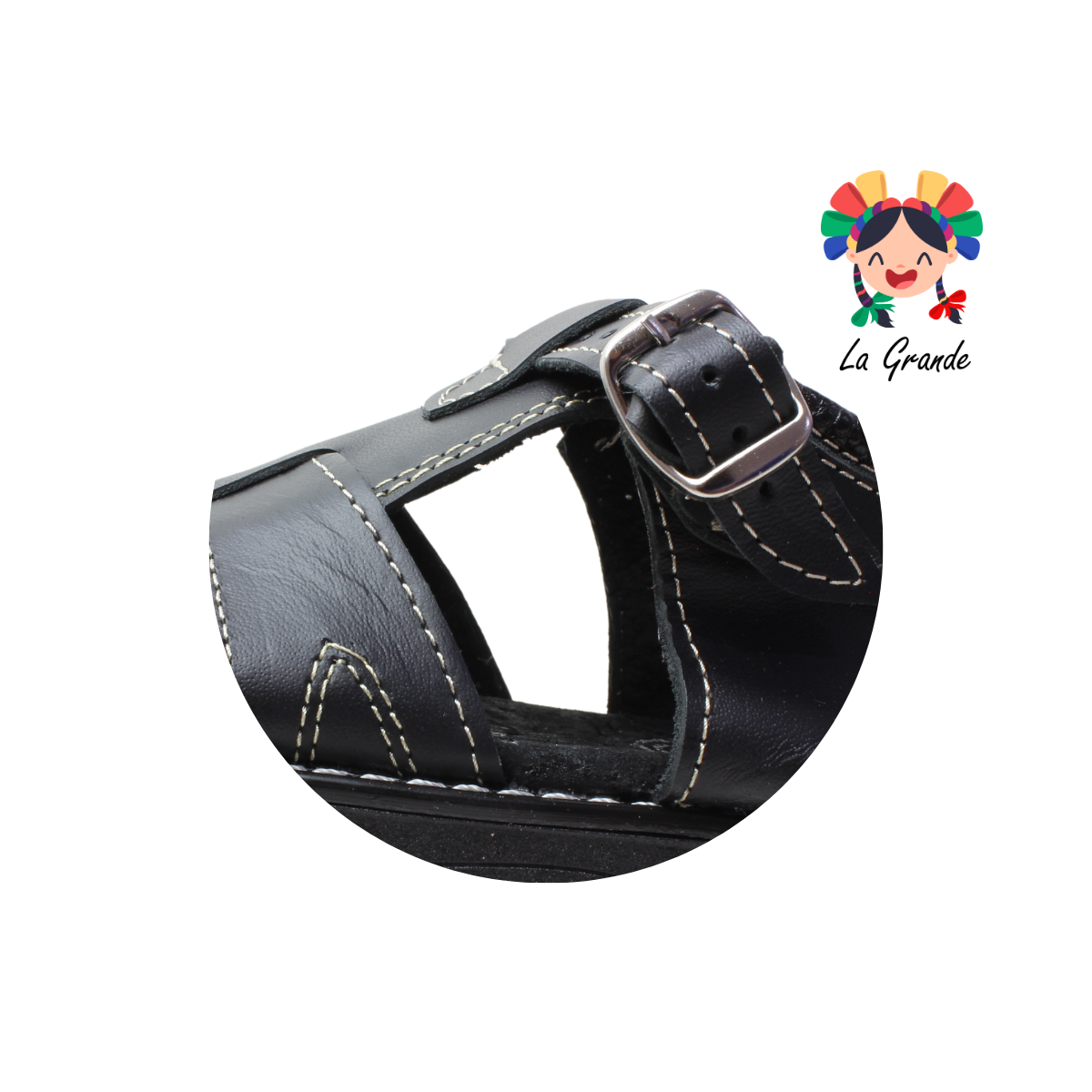 510 MOMISH Negro Piel Huarache para Niña y Niño