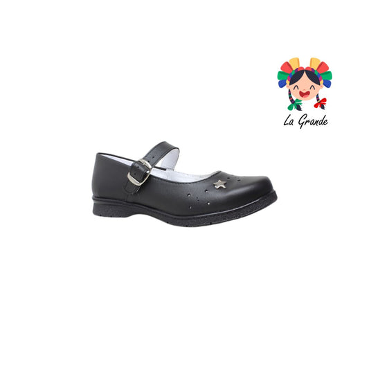 511 BRIANDA Negro Piel Zapato Escolar para Dama