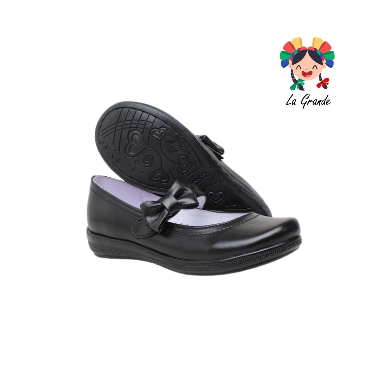 511 LUPITAS Negro Piel Zapato Escolar para Niña y Dama