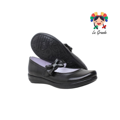 511 LUPITAS Negro Piel Zapato Escolar para Niña y Dama