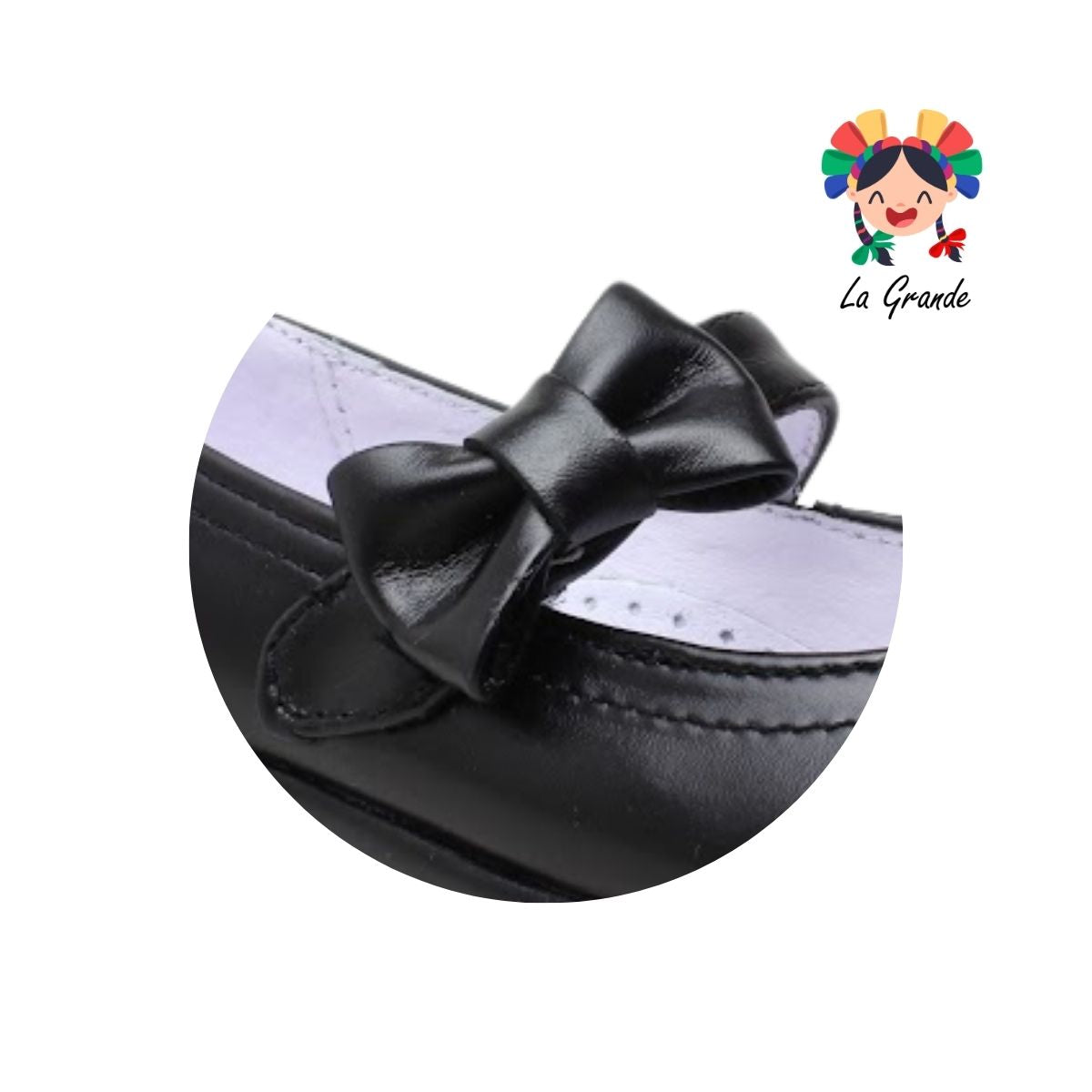 511 LUPITAS Negro Piel Zapato Escolar para Niña y Dama