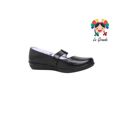 511 LUPITAS Negro Piel Zapato Escolar para Niña y Dama