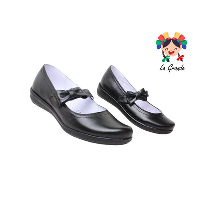 511 LUPITAS Negro Piel Zapato Escolar para Niña y Dama