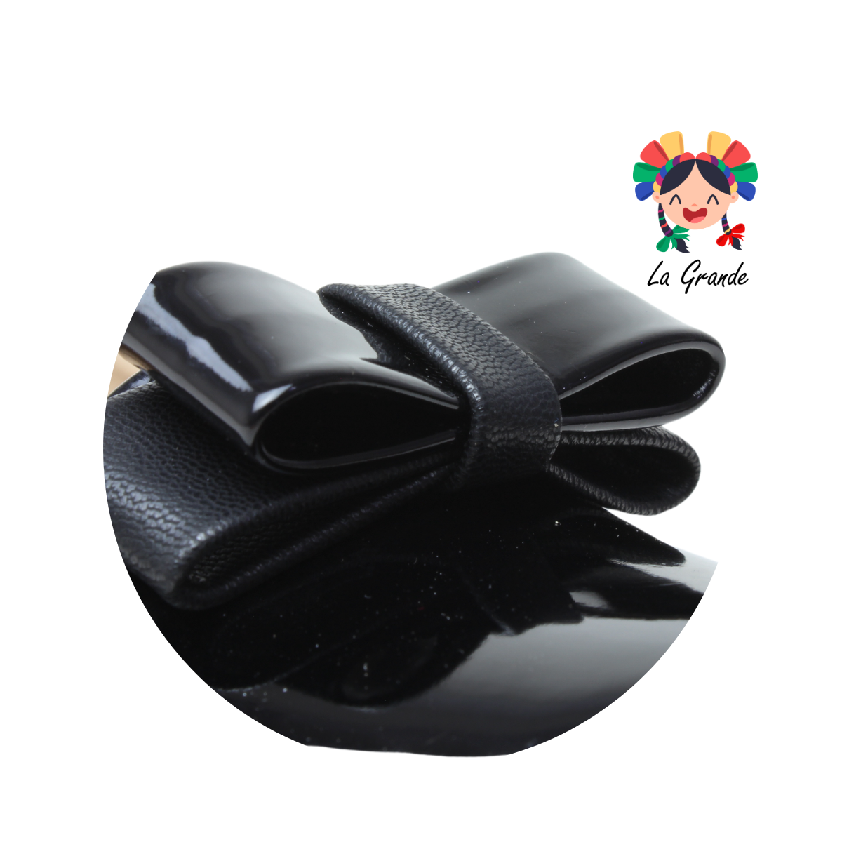 512 MARI ROSS Negro Cabra Charol Zapato Casual para Dama