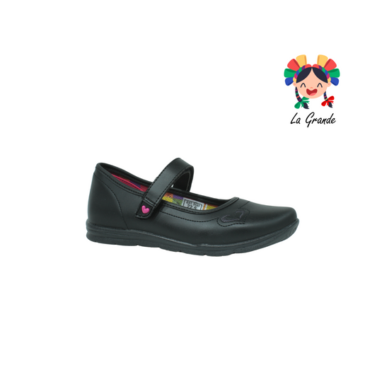5145 NICK & WICK Negro Napa Zapato Escolar para Dama