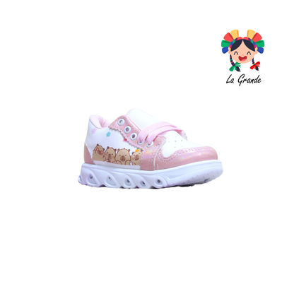38L88 PEKE KIDS Blanco Alina Sint Tenis Casual con Luces para Bebé y Niña