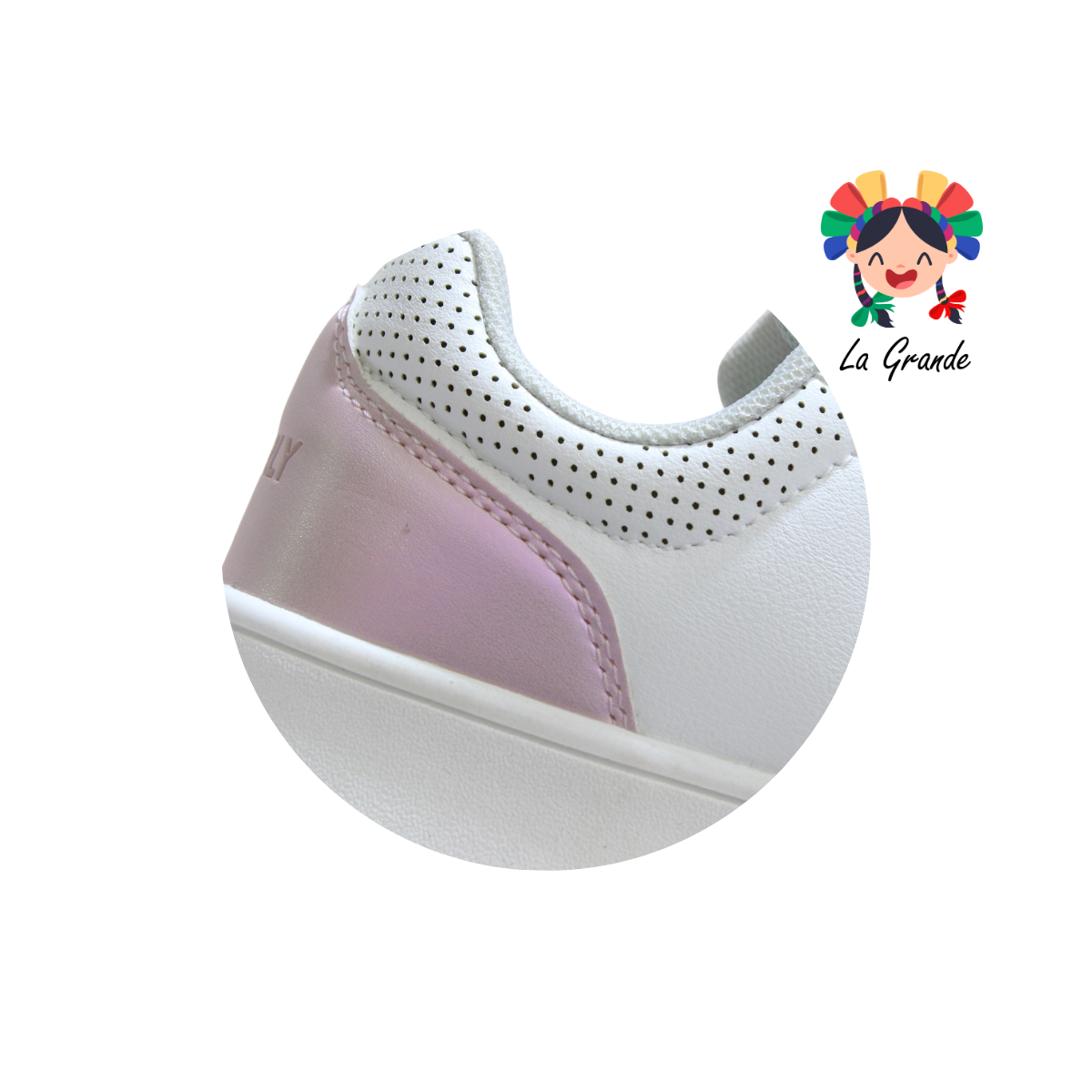 1043038 CHARLY Blanco Rosa Casual para Dama