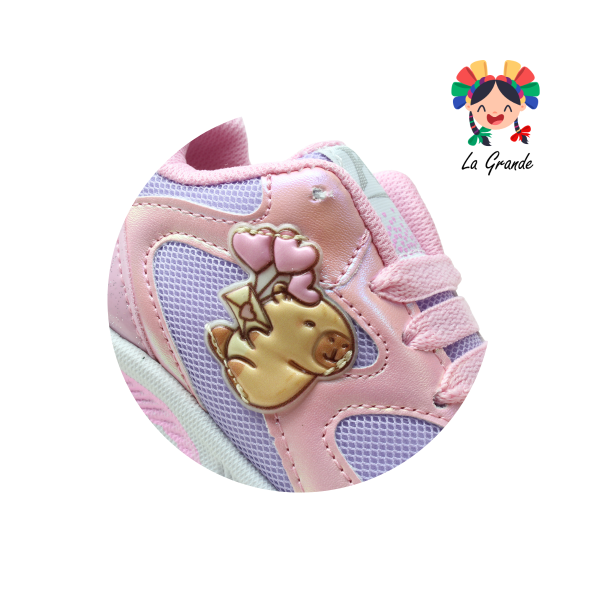 520 PIYINS Lila Rosa Tenis Casual para Bebé y Niña