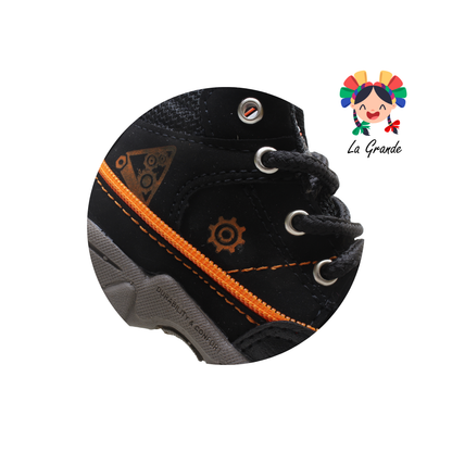 522 MINI BOYS Negro Naranja Sint Bota de Montaña para Bebé y Niño