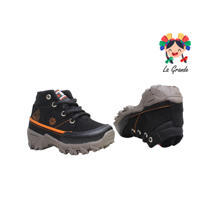 522 MINI BOYS Negro Naranja Sint Bota de Montaña para Bebé y Niño