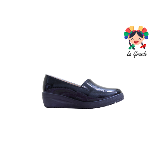 527 MARI ROSS Negro Charol Zapato Casual para Dama