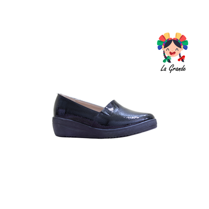 527 MARI ROSS Negro Charol Zapato Casual para Dama