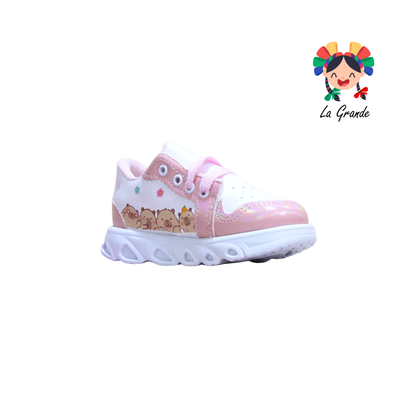 38L88 PEKE KIDS Blanco Alina Sint Tenis Casual con Luces para Bebé y Niña