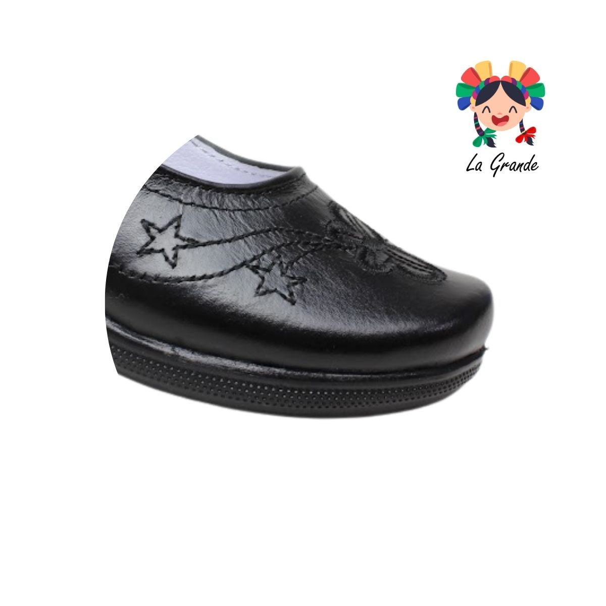 530 LUPITAS Negro Piel Zapato Escolar para Niña