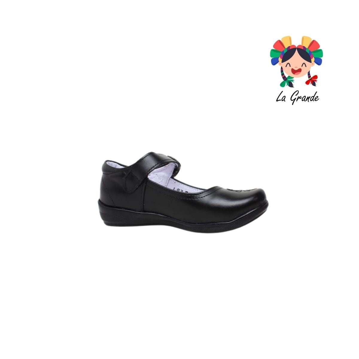 530 LUPITAS Negro Piel Zapato Escolar para Niña
