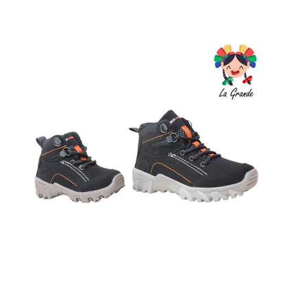 537 MINI BOYS Negro Naranja Sint Bota de Montaña para Bebé y Niño