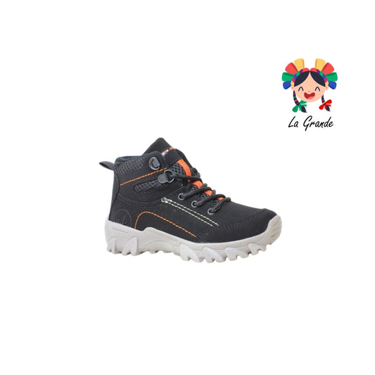 537 MINI BOYS Negro Naranja Sint Bota de Montaña para Bebé y Niño
