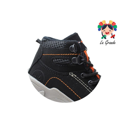537 MINI BOYS Negro Naranja Sint Bota de Montaña para Bebé y Niño
