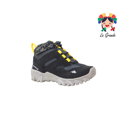 538 MINI BOYS Negro Amarillo Bota de Montaña para Niño