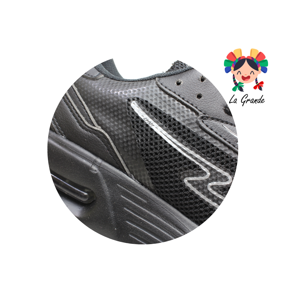 542 UNION Negro Oxford Tenis Deportivo con Válvula para Caballero