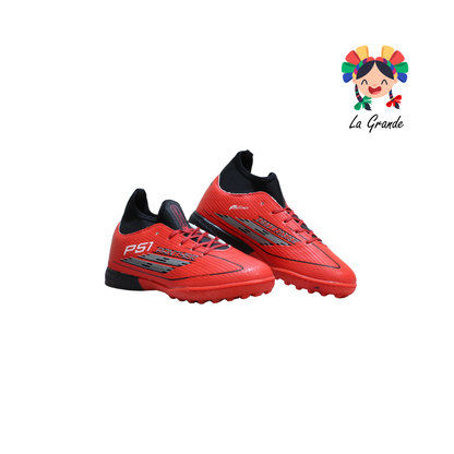 6009 HELL PANTHER Rojo Ngo Bco Sint Tenis de Fútbol Rápido para Joven y Caballero