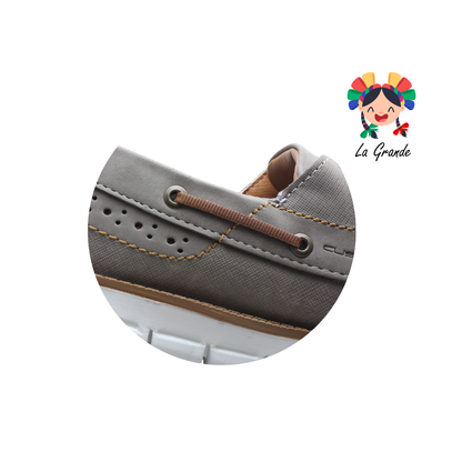 5563 CUSTOM Gris Nobuck Mocasín Casual para Caballero