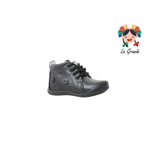 558 ABC Negro Piel Zapato Escolar para Bebé