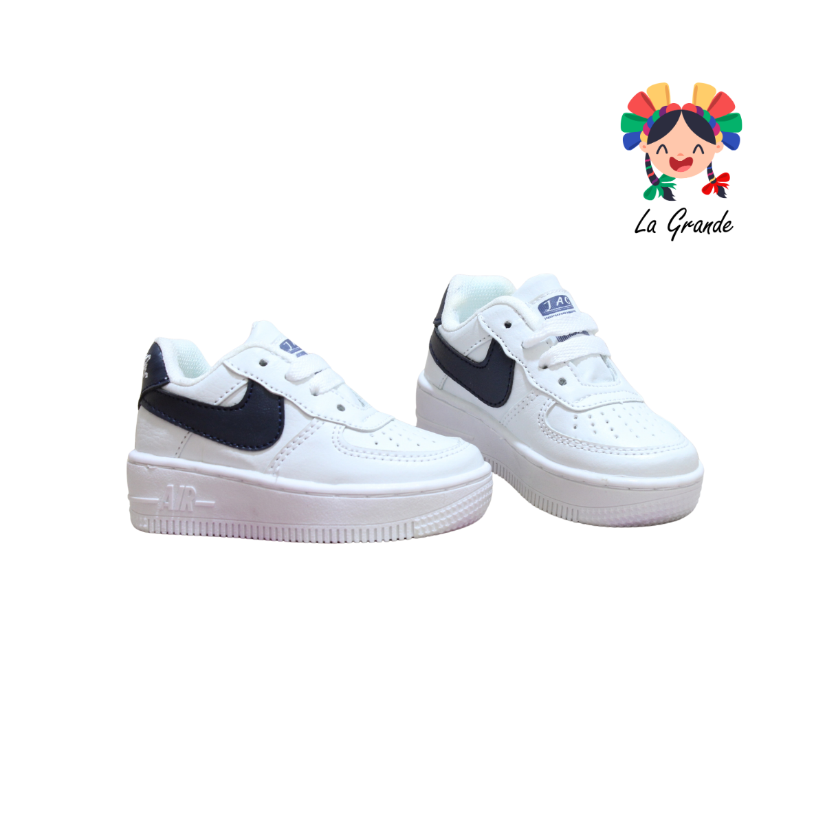 2000 JAG SPORT Blanco Marino Sintético Tenis Casuales para Bebé