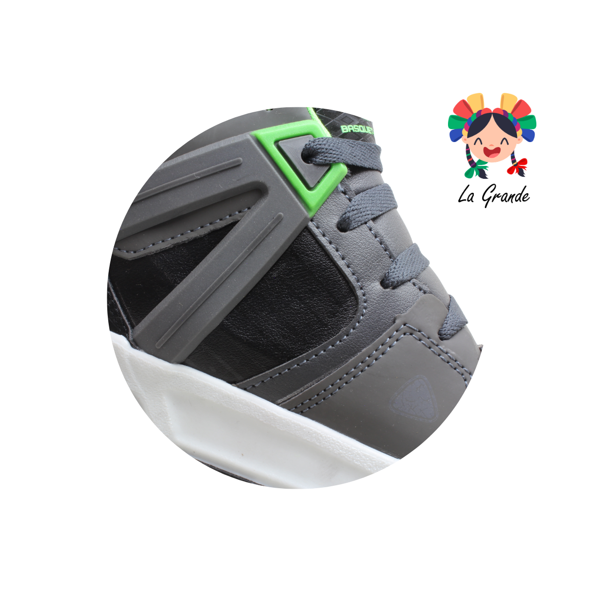 173 HEBOX Ngo Oxf Neon Tenis Casual para Niño