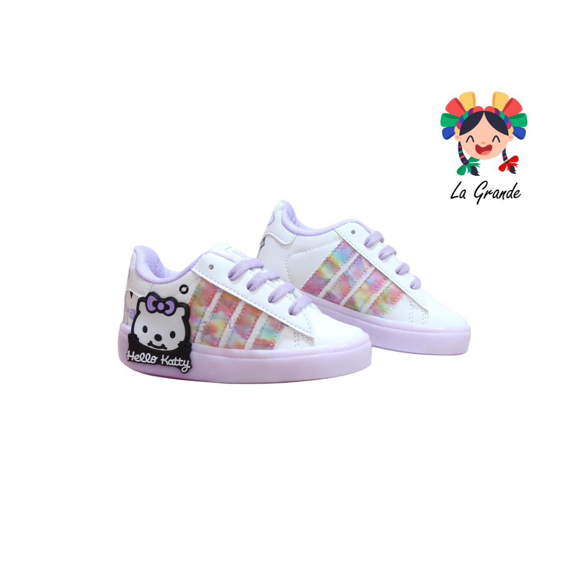 V-040 VANNI CLUB Lila Blanco Sintético Tenis Casual para Niña