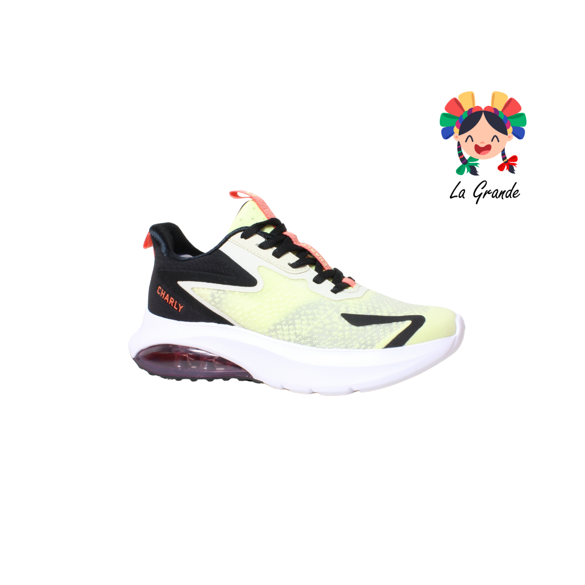 1059409002 CHARLY Amarillo Negro Tenis Deportivo para Dama y Joven