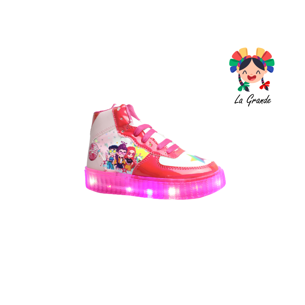 V-071 VANNI CLUB Fiusha Sint Tenis Casual con Luz Led para Niña