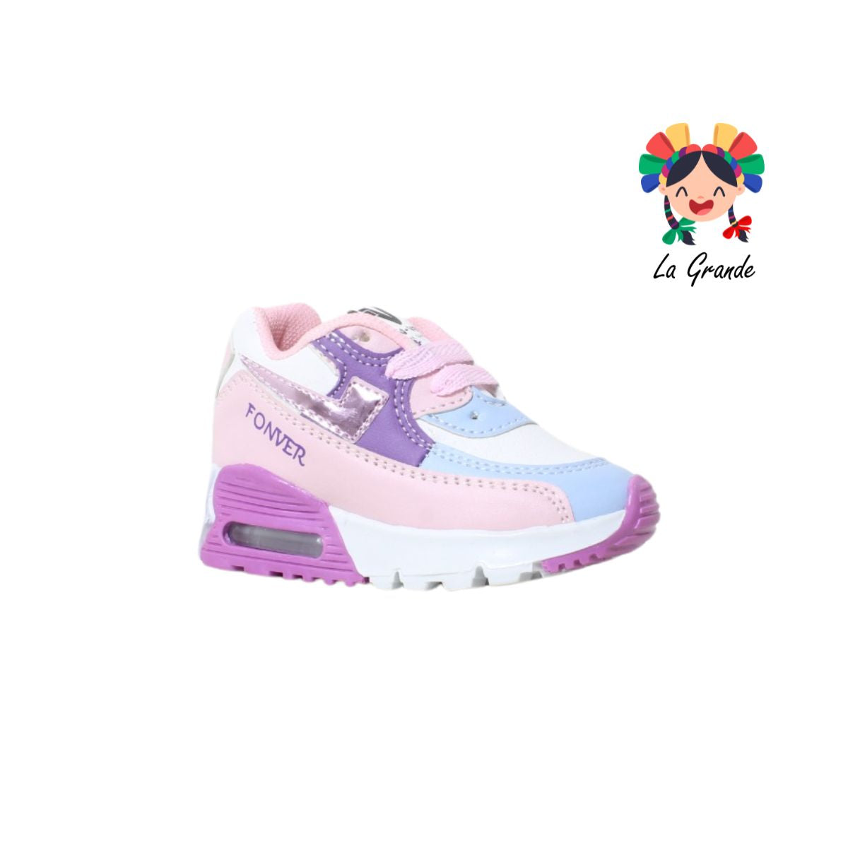 580 FON-VER Rosa Cielo Violeta Sint Tenis Deportivo para Niña