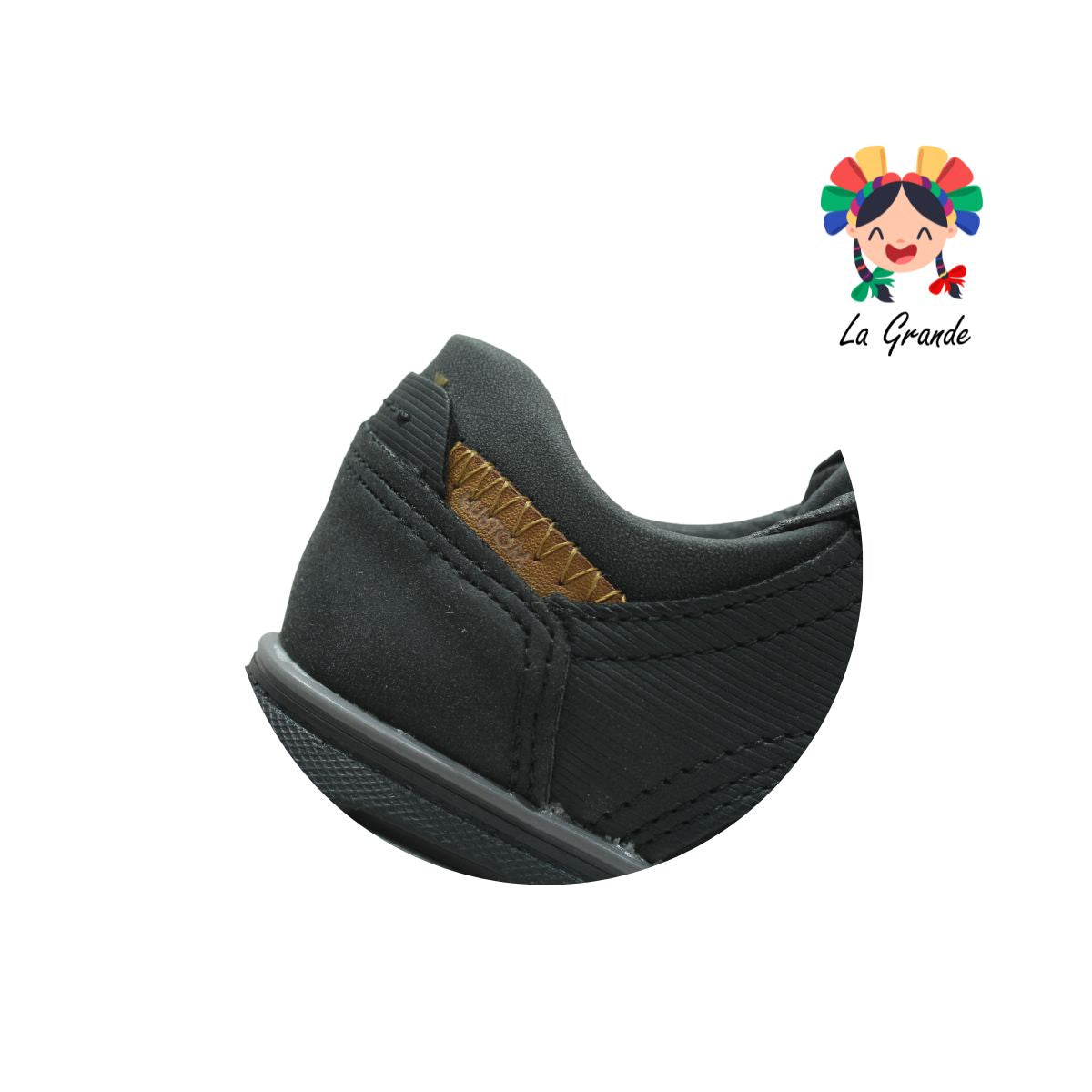 5812 CUSTOM Negro Oxford Sint Zapato Casual con Agujeta para Niño