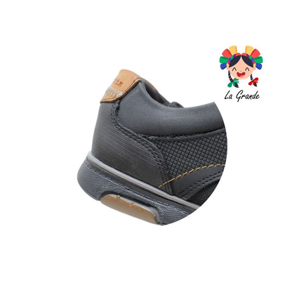 5821 CUSTOM Negro Camel Sint Nbk Zapato Escolar para Joven