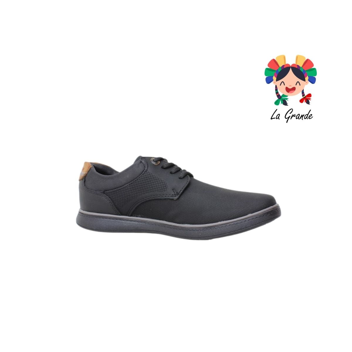 5821 CUSTOM Negro Camel Sint Nbk Zapato Escolar para Joven