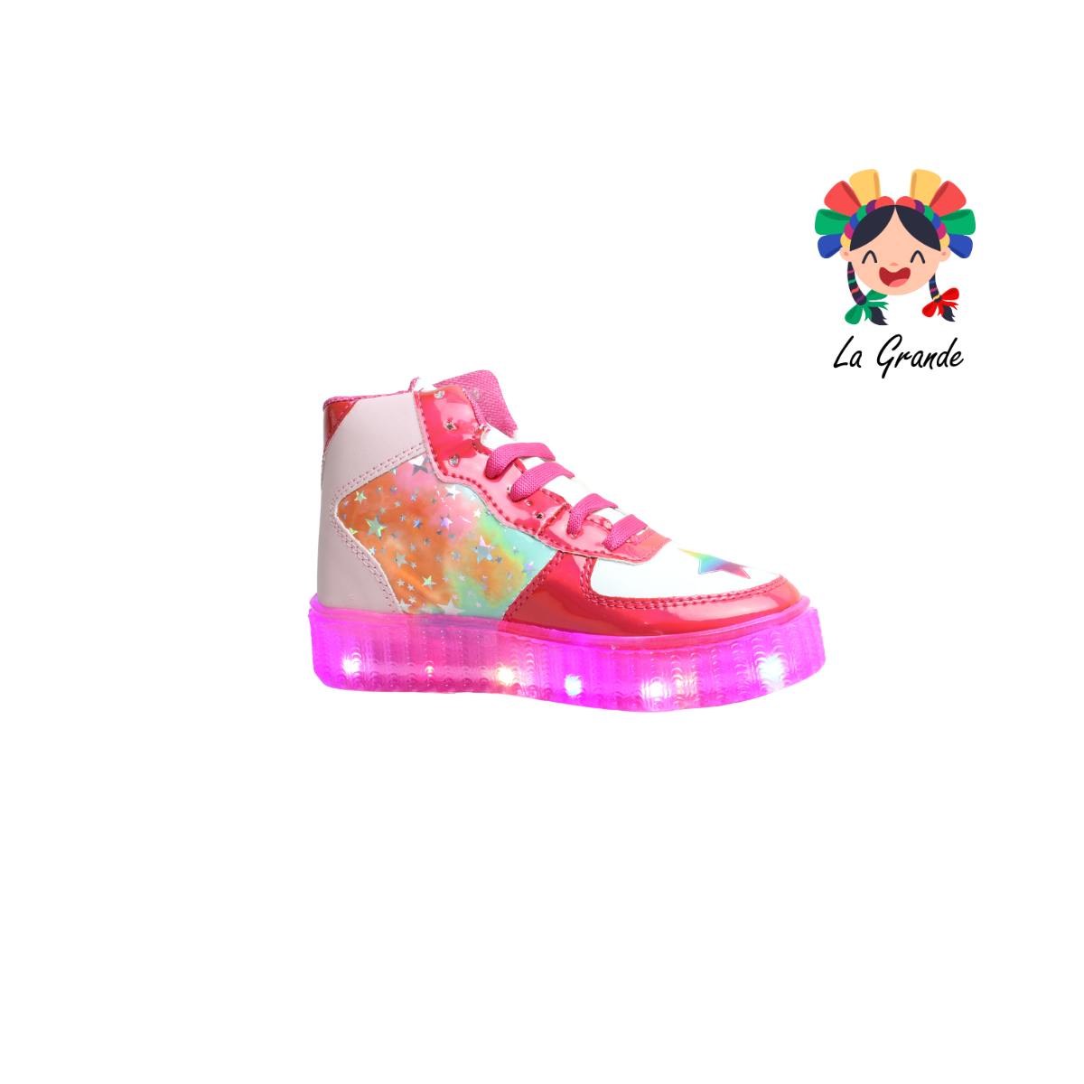 V-071 VANNI CLUB Fiusha Sint Tenis Casual con Luz Led para Niña