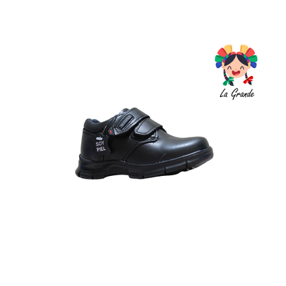 8014 BUGATY SHOES Negro Piel Zapato Escolar para Niño